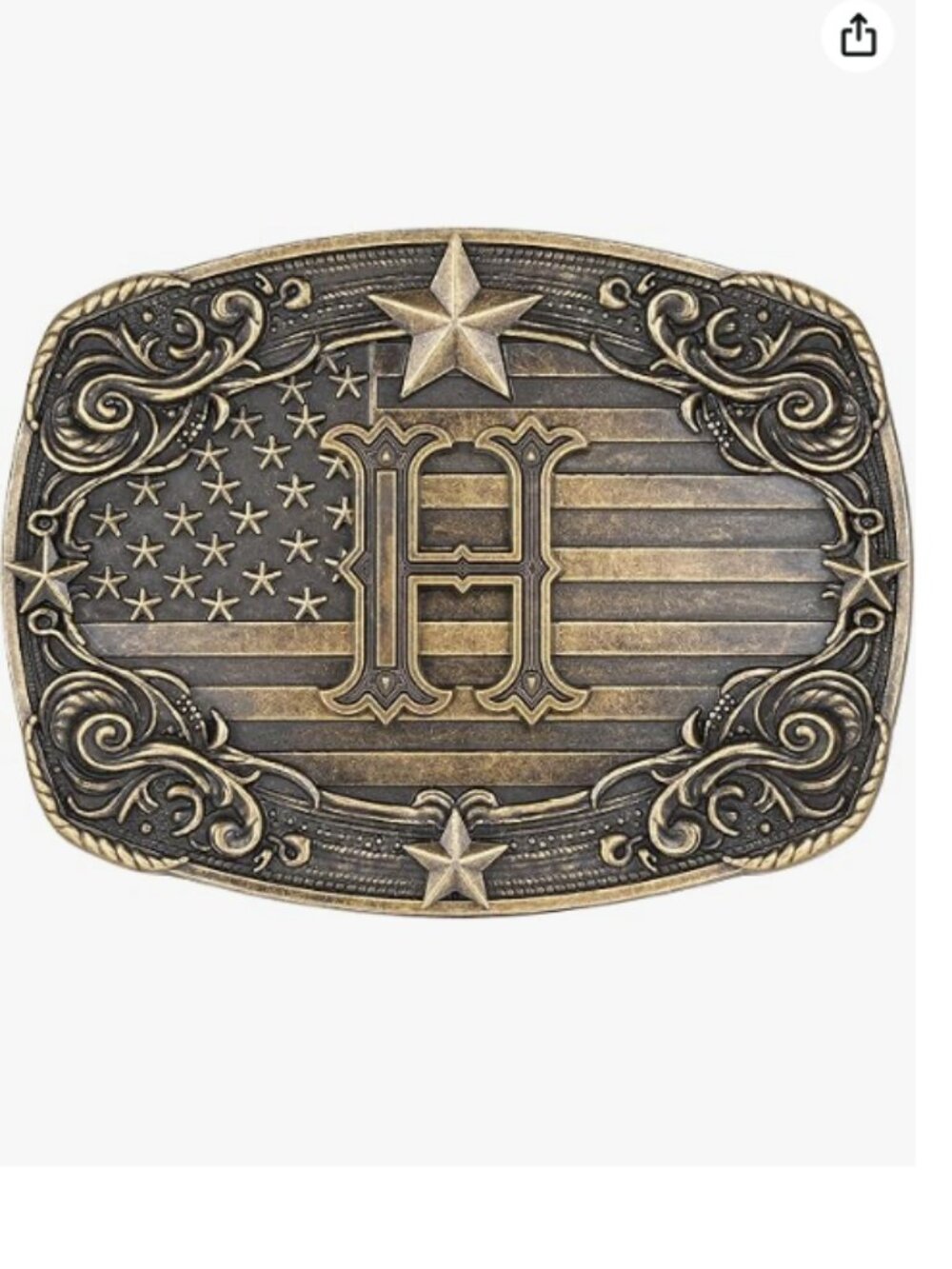 Western Belt Buckle for Men Women Initial Letter A to Z Cowboy Belt Buckle Texas